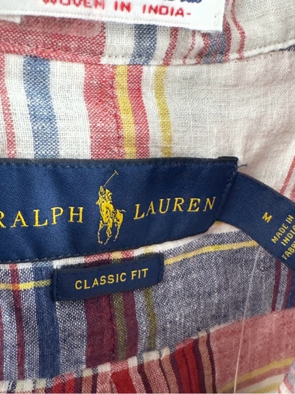NWT Ralph Lauren Madras Red & Blue Plaid Short-Sleeve Shirt - Picture 6 of 7